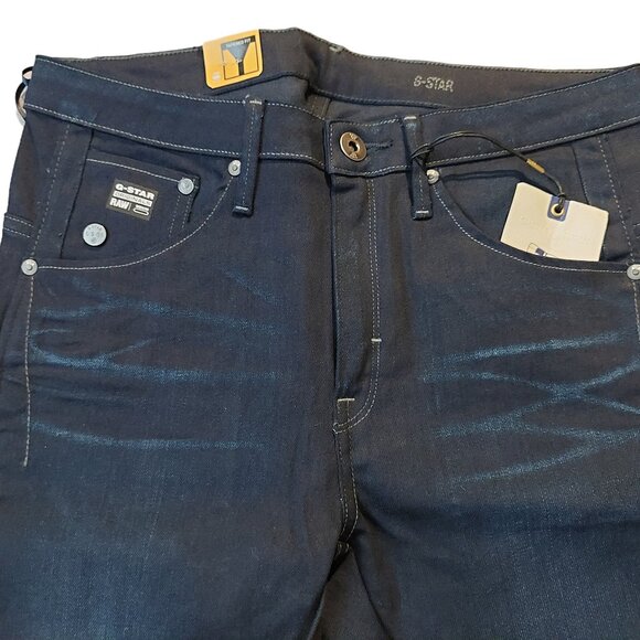 G-Star Raw ARC 3D Tapered Cropped Dark Aged INOX Denim Blue Jeans Sz 26 NWT - Picture 5 of 10